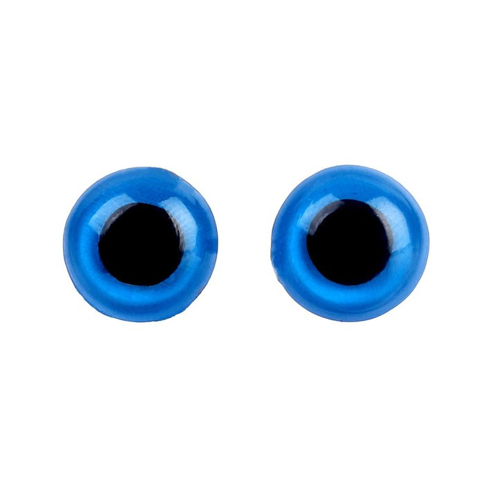 Глаза голубые 8 мм с фиксатором, упаковка 2 пары-4 шт - фото 2 - id-p206779770
