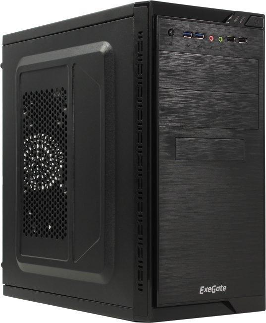 Корпус Minitower ExeGate QA-412U-XP600 (mATX, БП XP600 с вент. 12см, 2*USB+2*USB3.0, аудио, черный)