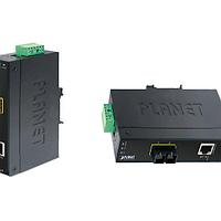 Индустриальный медиа конвертер PLANET IFT-802TS15 IP30 Slim type Industrial Fast Ethernet Media Converter SC