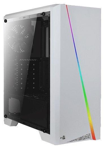 Корпус Aerocool Cylon White, ATX, без БП, RGB-подсветка, окно, картридер, 1x USB 3.0 + 2x USB 2.0, 1х120-мм