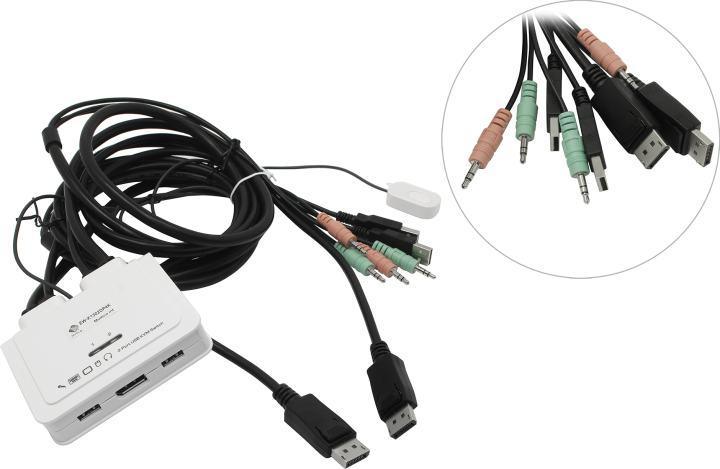 Переключатель Multico EW-K1302DP4K 2-port DisplayPort USB KVM Switch - фото 1 - id-p206780954