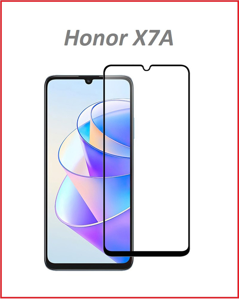 Защитное стекло Full-Screen для Honor X7A черный (Re'in с полной проклейкой) - фото 1 - id-p206781691