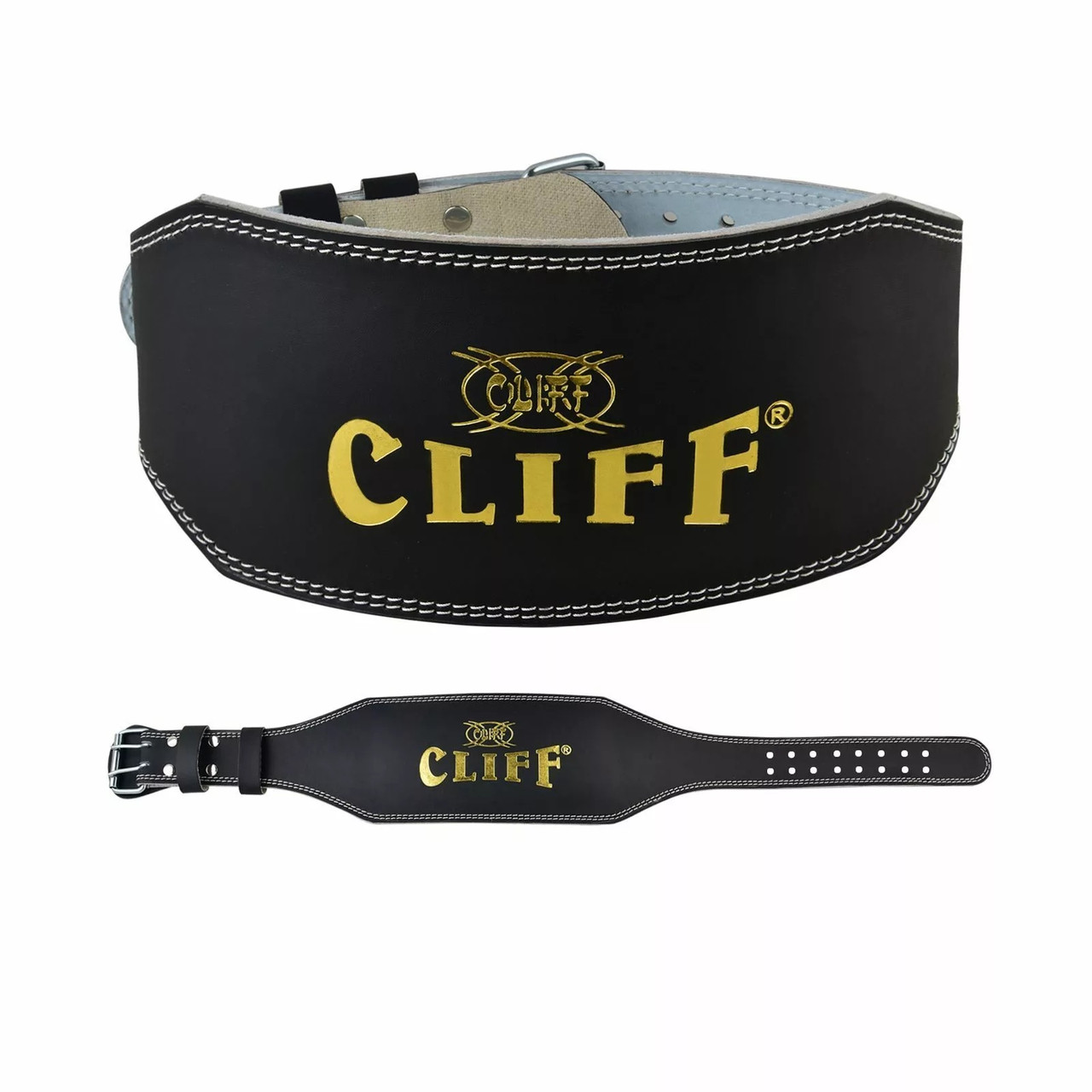 Пояс тяжелоатлетический CLIFF , 6" (15 см), синтетическая кожа, черный - фото 1 - id-p201982112