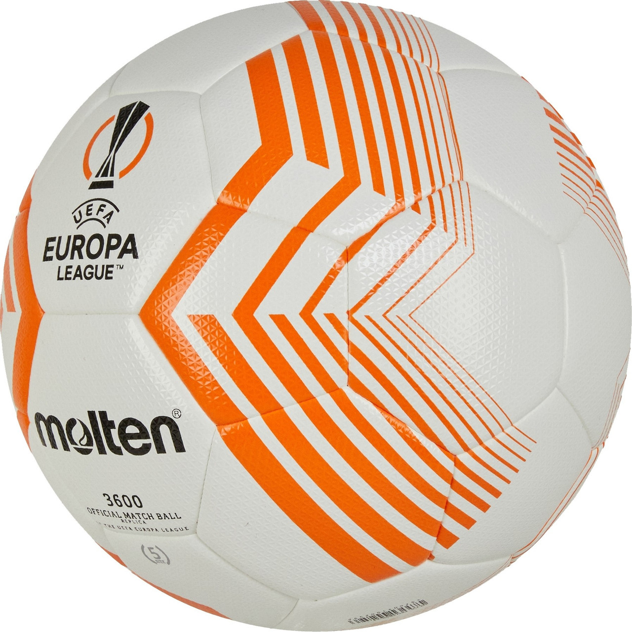 Футбольный мяч MOLTEN F5U3600-23 UEFA Europa League replica PU 5 size - фото 2 - id-p202117986