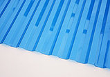 Монолитный профилированный поликарбонат трапеция Бирюза, лист 1050*2000, волна 70/14мм Borrex, фото 7