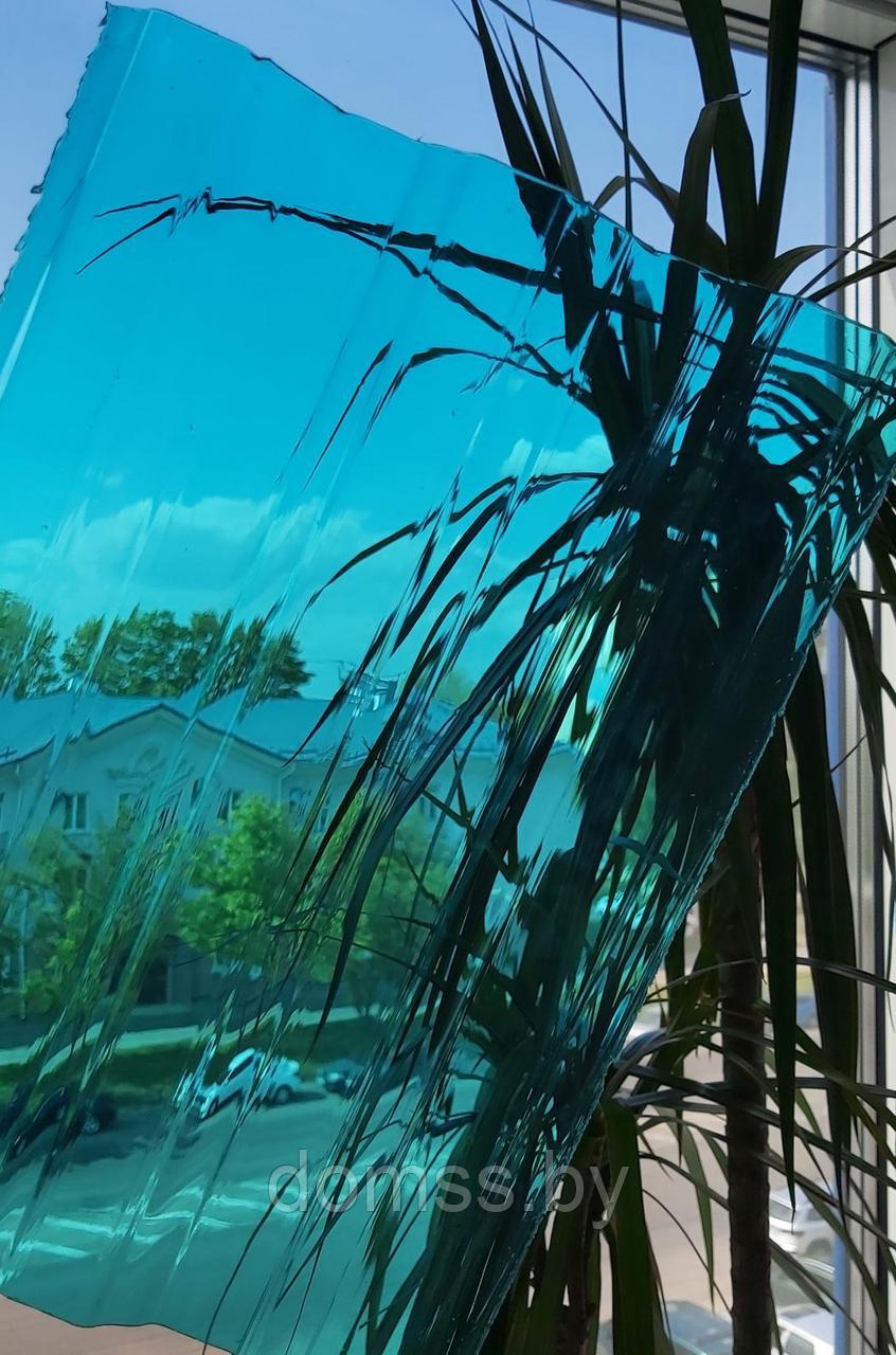 Монолитный профилированный поликарбонат трапеция Бирюза, лист 1050*2000, волна 70/14мм Borrex