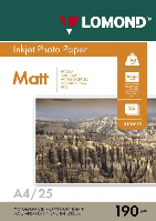 Фотобумага Lomond А4 190 г/м2 25 листов матовая для струйной фотопечати односторонняя