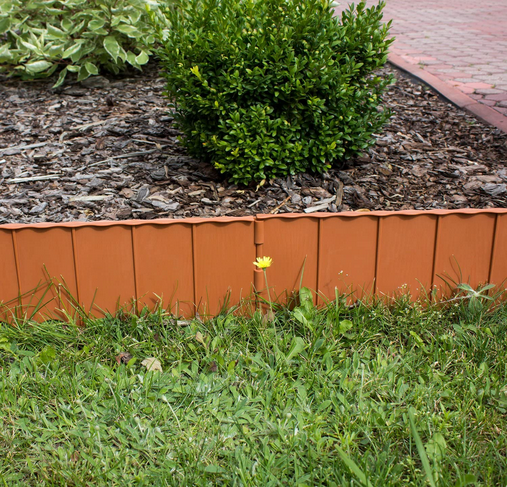 Бордюрный камень пластиковый Garden Fence, терракотовый - фото 3 - id-p153080544