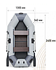 Лодка SHARKS G240 ЖД+слань идет в комплекте, двухместная (240х130х36), фото 7