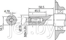 Двигатель 6.5 л.с. бензиновый ASILAK SL-168F-D19, фото 3