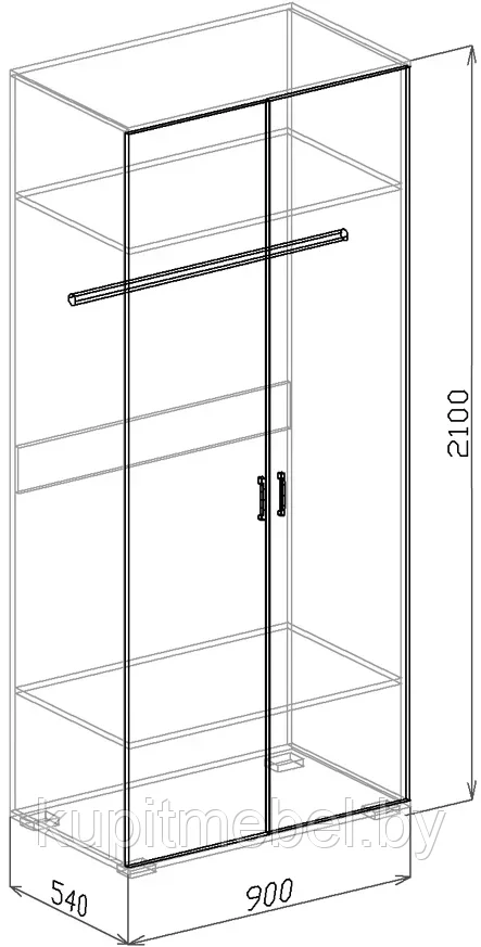 Стенка для гостиной "Кёльн", белый/ белый софт, витрина №5 - фото 8 - id-p206790939