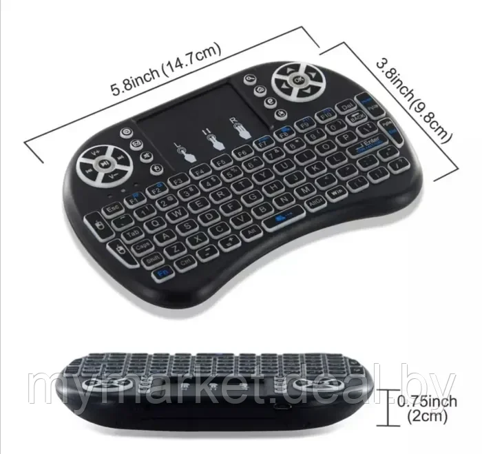 Беспроводная клавиатура для телефона аккумуляторная i8 Mini Keyboard - фото 3 - id-p206791014