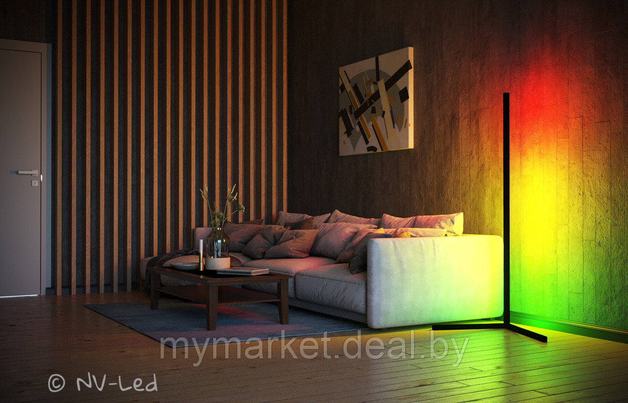 Напольный светильник RGB, лампа напольная светодиодная 100 см - фото 1 - id-p206791041