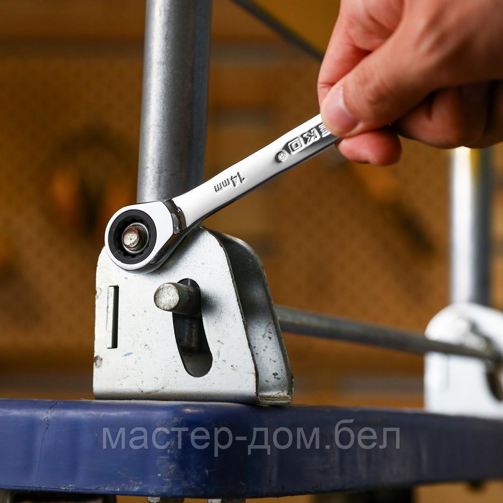 Набор комбинированных трещоточных ключей DEKO RW01 8-19 мм SET 8 - фото 4 - id-p202598689