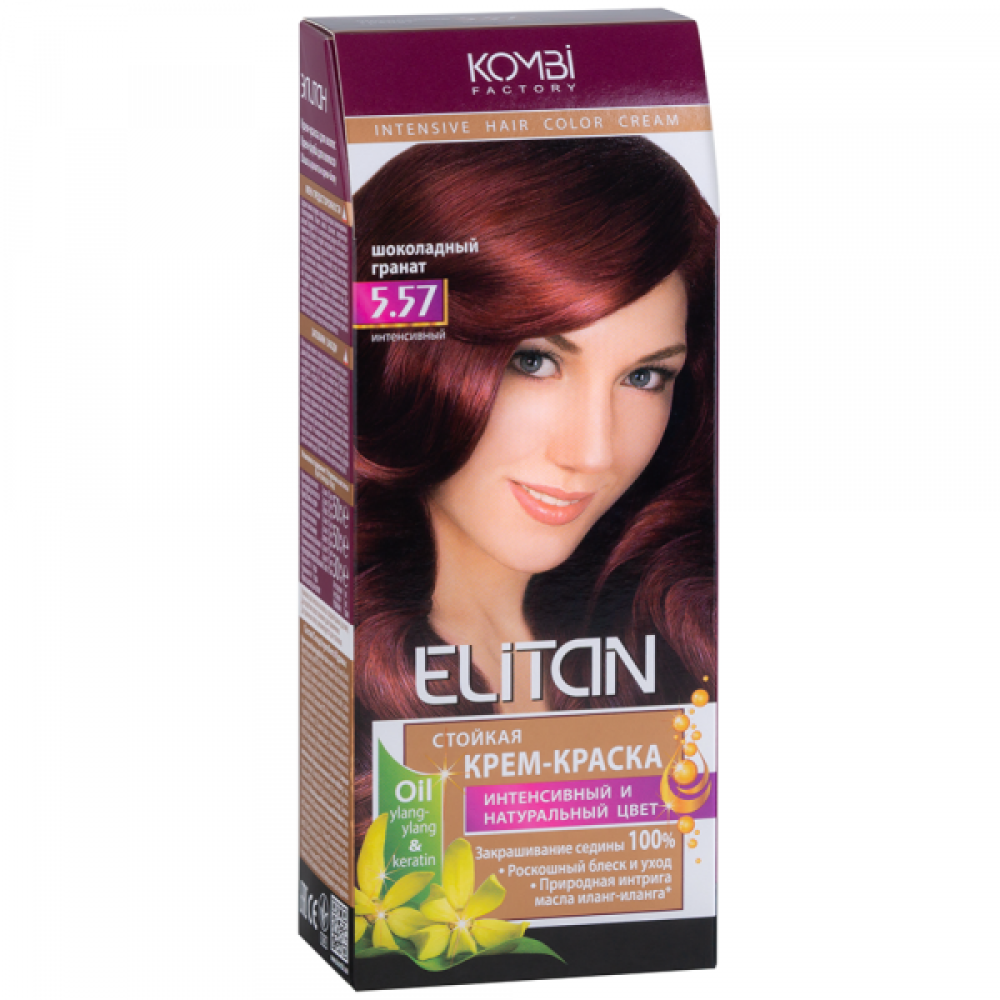 Крем-краска для волос "ЭЛИТАН" тон 5.57 Шоколадный гранат - фото 1 - id-p206799061