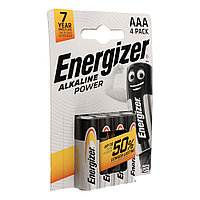 Элемент питания ENERGIZER Alkaline Power E92 AAA/LR03, блистер 4
