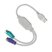 Адаптер USB - 2xPS/2 (для подключения PS/2 клавиатуры и мыши к USB порту) PS2