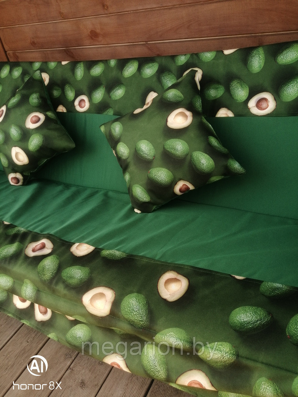 Матрас для садовых качелей Авокадо зеленый 180см - фото 4 - id-p176647294