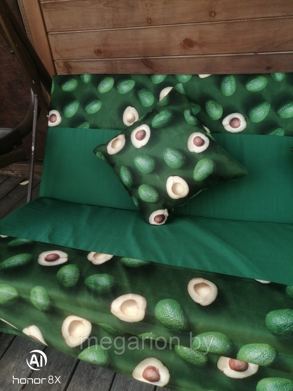 Матрас для садовых качелей Авокадо зеленый 180см - фото 6 - id-p176647294