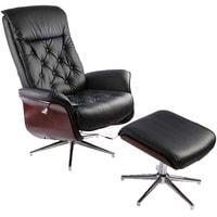 Массажное кресло Calviano 95 с пуфом (черный) - фото 1 - id-p206821297