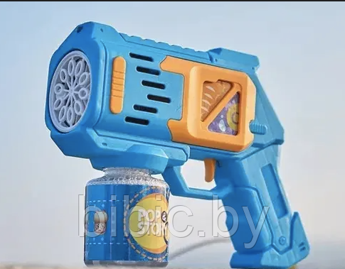 Детский пистолет пулемет для создания мыльных пузырей на батарейках, пистолет автоматический для детей малышей - фото 3 - id-p206826769