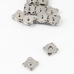 Кнопки магнитные пришивные, d = 10 мм, цвет серебряный/никель