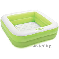 Бассейн Intex Play Box 85х23 (зеленый) (57100) с надувным дном / Малыш