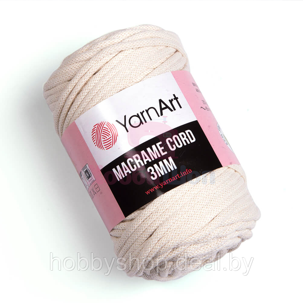 Пряжа для ручного вязания YarnArt Macrame Cotton Cord 3мм 250 гр цвет 752 - фото 1 - id-p206836541