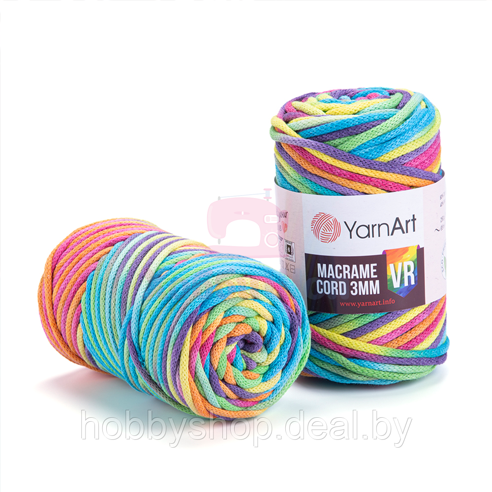 Пряжа для ручного вязания YarnArt Macrame Cord 3мм VR 250 гр цвет 919 - фото 1 - id-p206836545