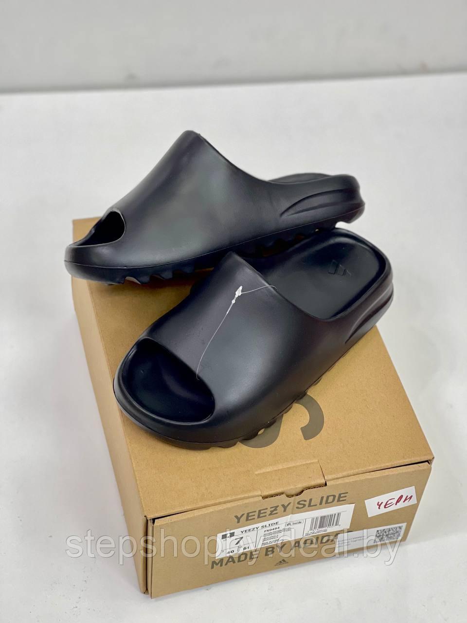 Тапки ADIDAS YEEZY SLIDES "BLACK" - фото 2 - id-p206876211