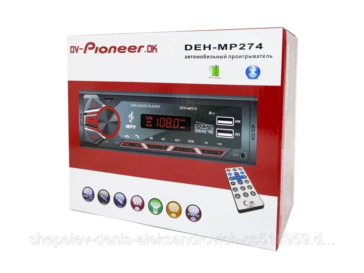 АВТОМАГНИТОЛА DV-PIONEER.OK DEH-MP274