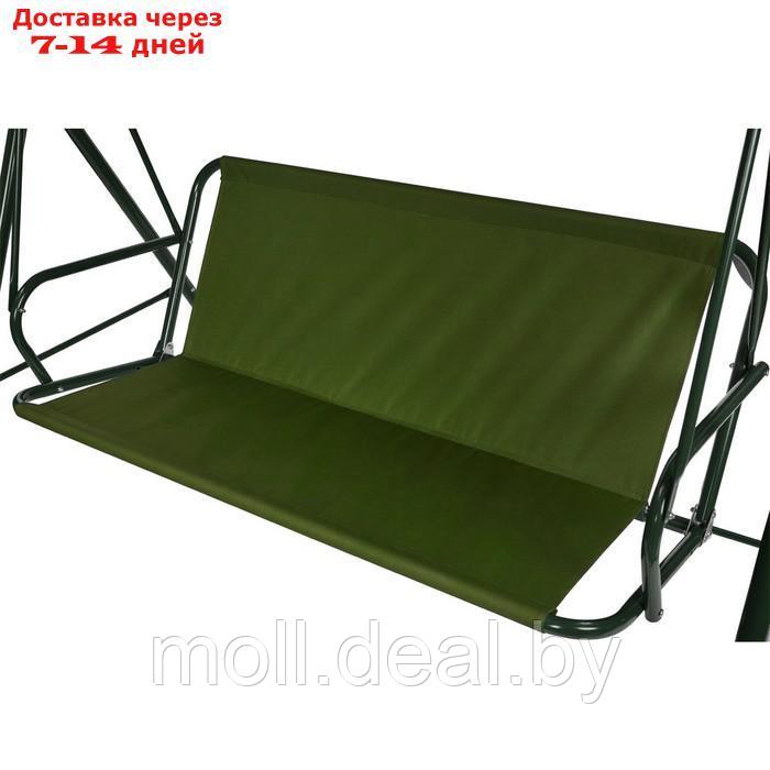 Усиленное тканевое сиденье для садовых качелей 150x50/50 см, оксфорд 600, олива
