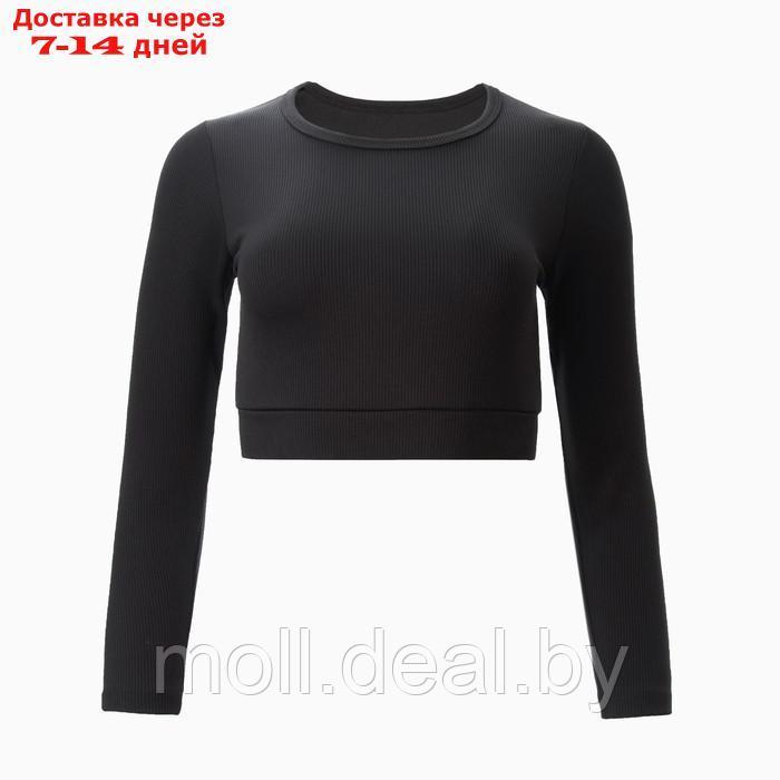 Топ (рашгард) спортивный женский MINAKU цвет черный, р-р 42 - фото 5 - id-p206810560
