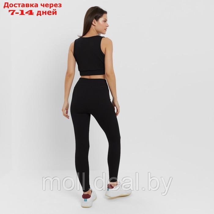 Леггинсы спортивные женские MINAKU цвет чёрный, размер 40 - фото 3 - id-p206810562