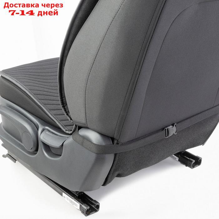 Накидки на передние сиденья Car Performance, 2 шт, алькантара, черный-серый - фото 5 - id-p206794387