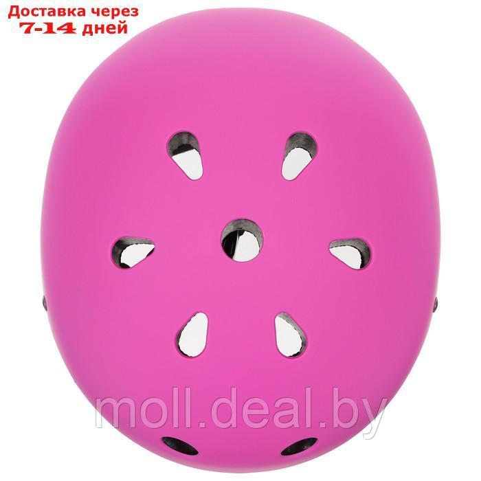 Шлем защитный, детский (обхват 55 см), цвет розовый, без регулировки - фото 3 - id-p206809888