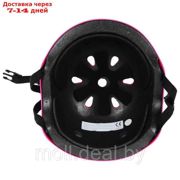Шлем защитный, детский (обхват 55 см), цвет розовый, без регулировки - фото 5 - id-p206809888
