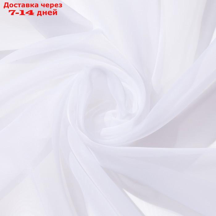 Тюль "Этель" 145×270 см, цвет белый, вуаль, 100% п/э - фото 2 - id-p206794967