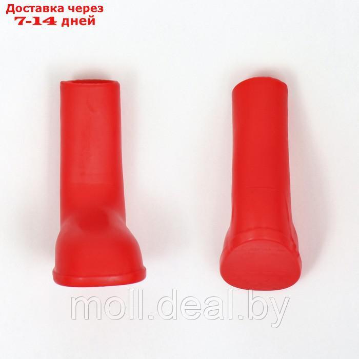 Сапоги резиновые для собак, высокие, размер S (4, 5 х 2, 9 х 6, 5 см), красные - фото 4 - id-p206810852