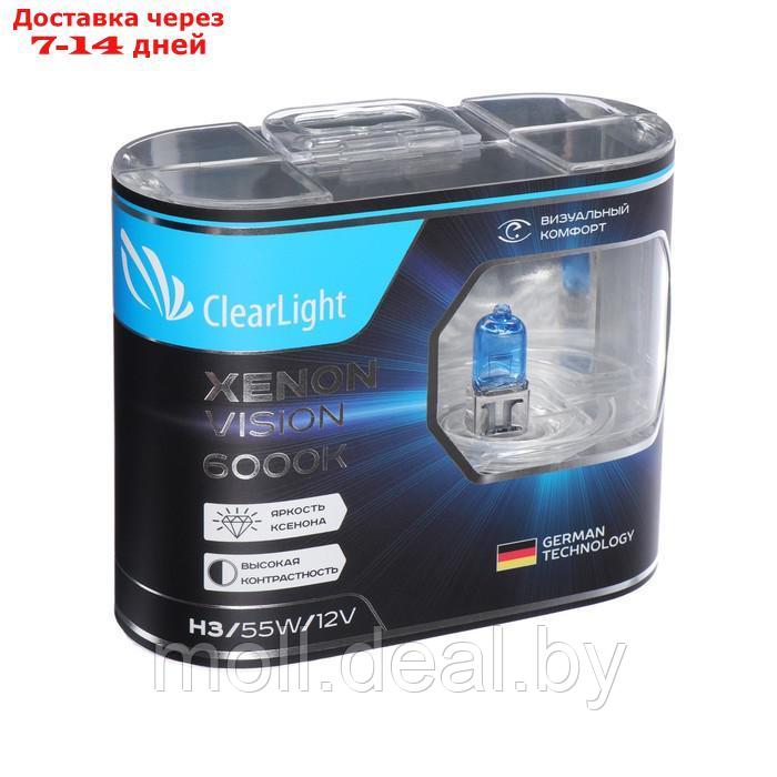 Лампа автомобильная Clearlight XenonVision, H3, 12 В, 55 Вт, набор 2 шт - фото 1 - id-p206810905
