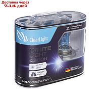 Лампа автомобильная Clearlight WhiteLight, H4, 12 В, 60/55 Вт, набор 2 шт