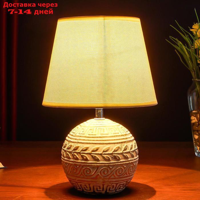 Лампа настольная 38045/1 E14 40Вт белый с золотой патиной 23х23х32 см - фото 3 - id-p206806495