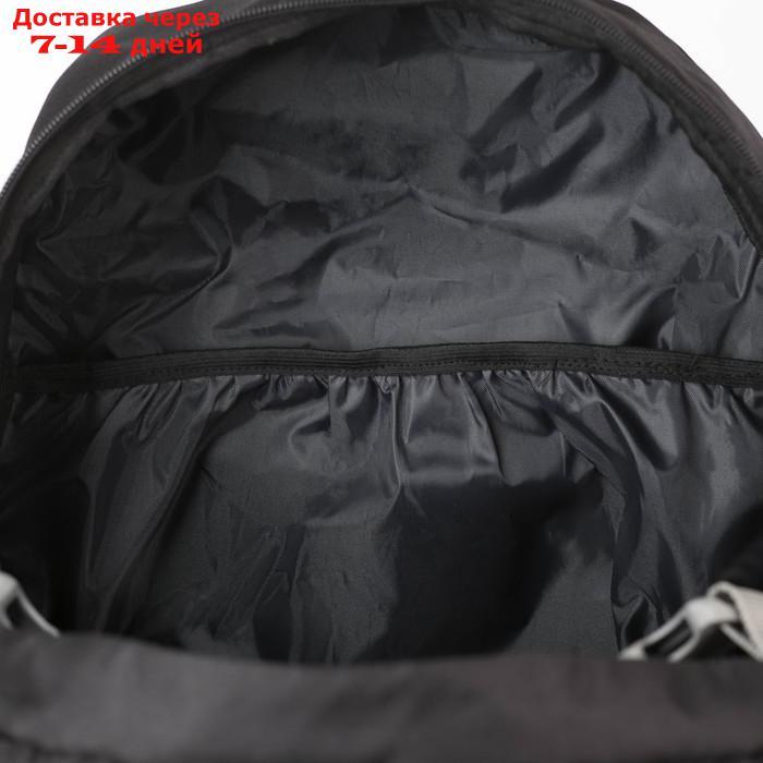 Рюкзак туристический, 65 л, отдел на молнии, 3 наружных кармана, цвет чёрный - фото 4 - id-p206798692