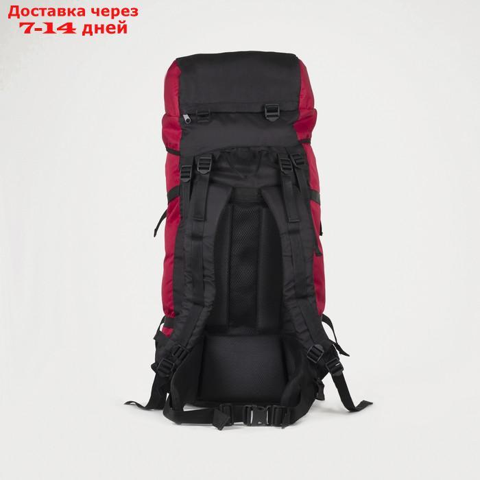 Рюкзак туристический, 70 л, отдел на шнурке, наружный карман, 2 боковые сетки, цвет чёрный - фото 2 - id-p206798695