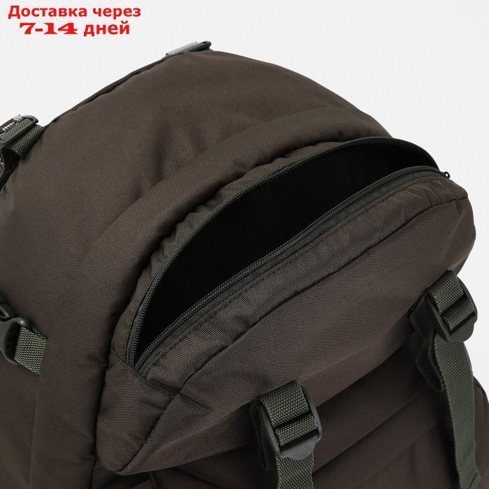 Рюкзак туристический, 65 л, отдел на молнии, 3 наружных кармана, цвет оливковый - фото 5 - id-p206798764