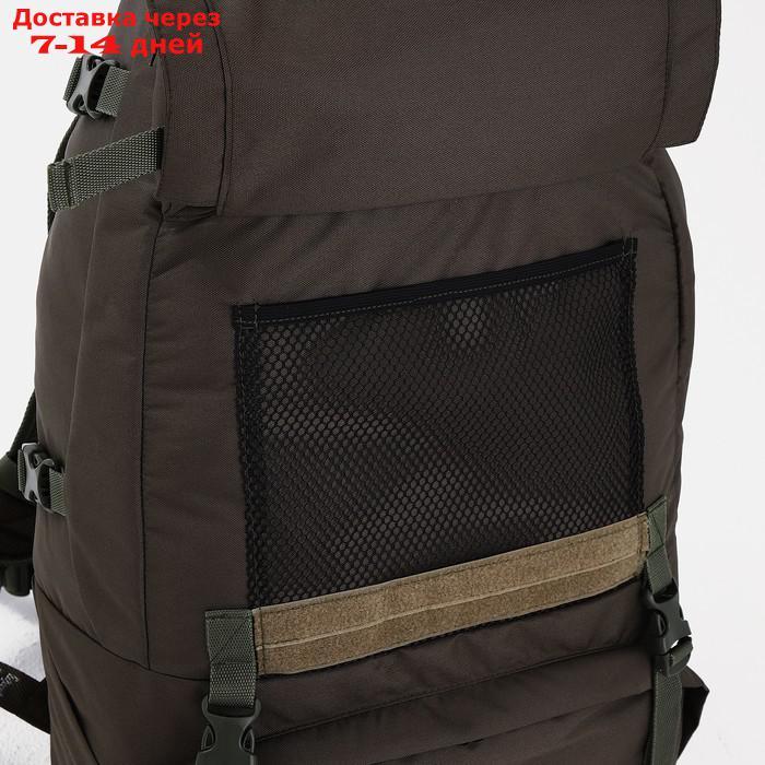 Рюкзак туристический, 65 л, отдел на молнии, 3 наружных кармана, цвет оливковый - фото 6 - id-p206798764