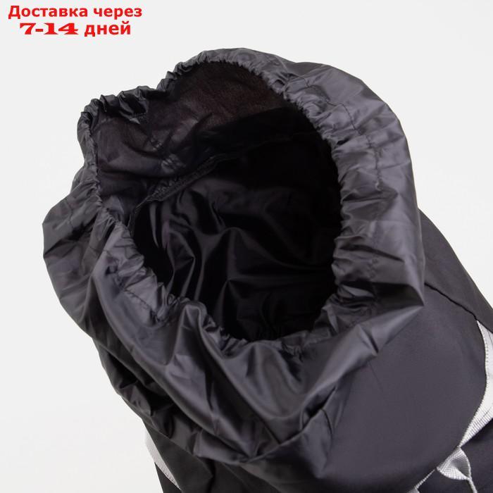 Рюкзак туристический, 100 л, отдел на шнурке, наружный карман, 2 боковые сетки, цвет чёрный/серый - фото 4 - id-p206798766