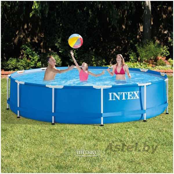 Круглый каркасный бассейн с фильтр-насосом Intex 28212 Metal Frame 366x76 - фото 1 - id-p192255865