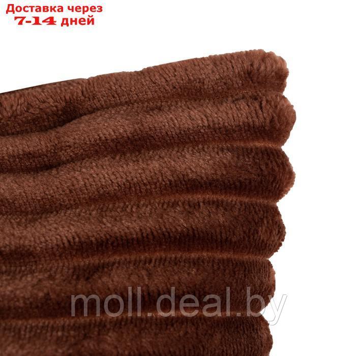 Чехол на подушку Этель цв.коричневый,40 х 40 см, велсофт, 100% п/э - фото 2 - id-p206807266