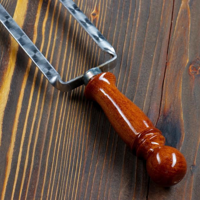 Двойной вилка-шампур с деревянной ручкой, 40 см - фото 3 - id-p206808209